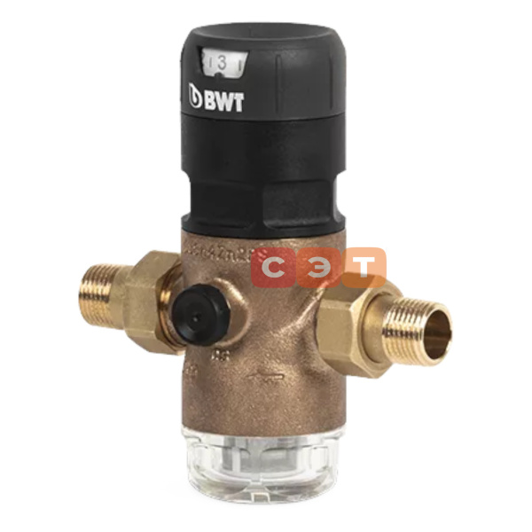 Редуктор давления BWT D1 Red (бронза, НгНР-НгНР, 16 атм)  1/2" 